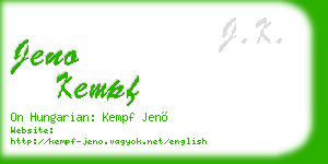 jeno kempf business card